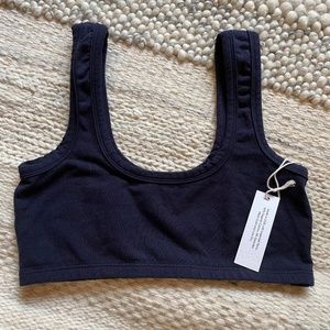 Shop Arq Wide Strap Bra Navy